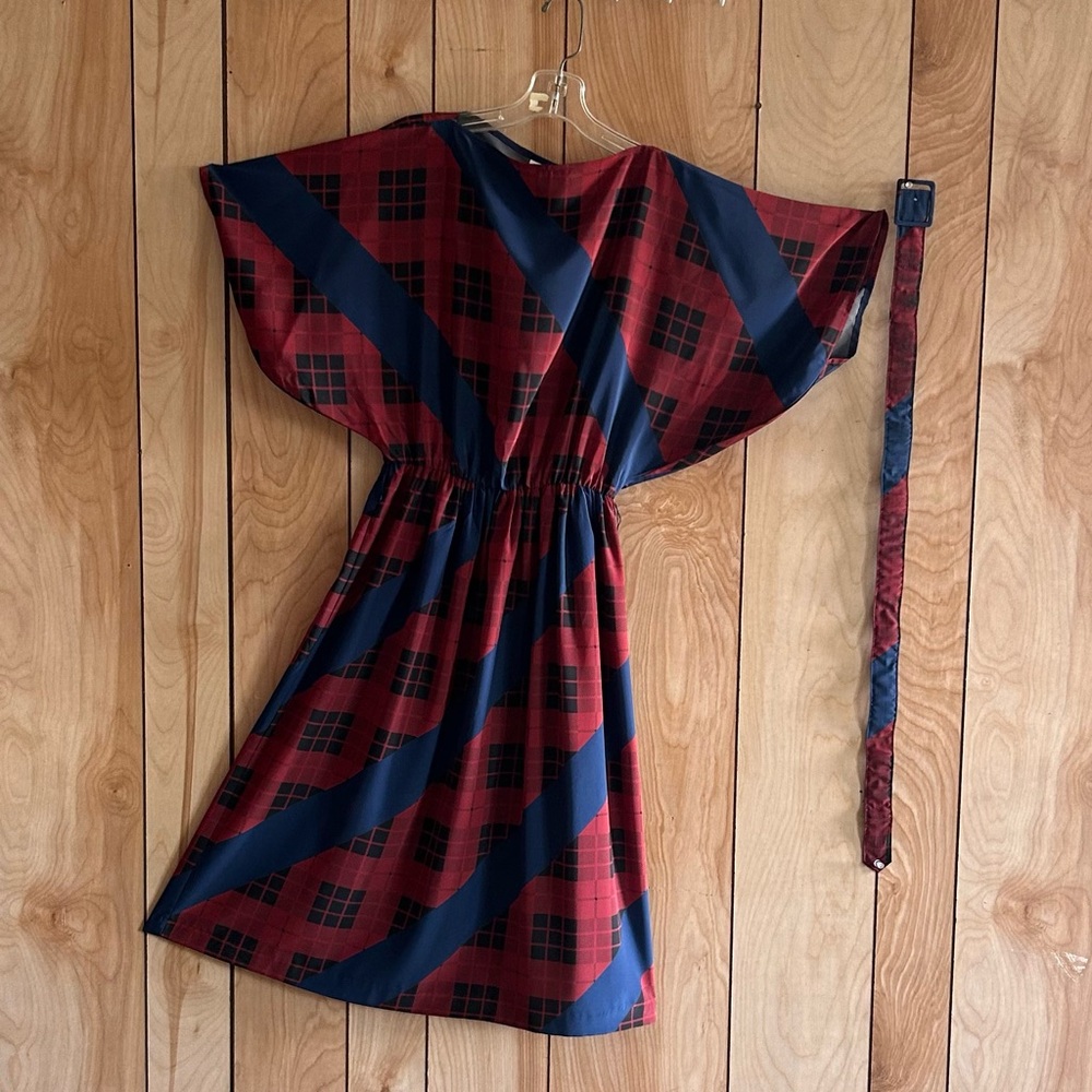 Rothschild Red and Blue Plaid Dress